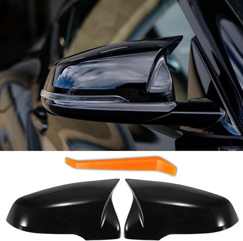 M Sport Side Mirror Covers for BMW 1/2 Series X1/X2/Z4 (F39)(F40)(F44)(F48)(G29) & for Toyota Supra A90 MK5 - Gloss Black, 1 Pair in Kuwait