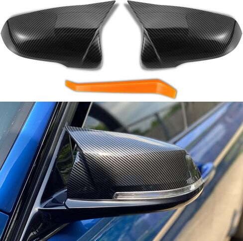 أغطية مرايا جانبية رياضية M لسيارة BMW 1/2 Series X1/X2/Z4 (F39)(F40)(F44)(F48)(G29) وتويوتا سوبرا A90 MK5 - أسود لامع، زوج واحد in Saudi Arabia