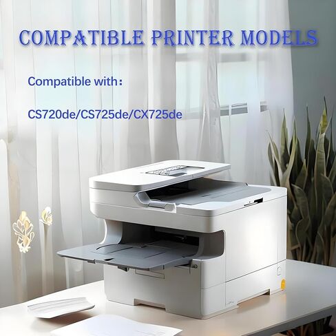 خراطيش الحبر الأسود CS720 CS725 74C10K0 متوافقة مع خراطيش الحبر Lexmark CS720de CS725de CX725de عبوة واحدة 74C10K0 in Kuwait