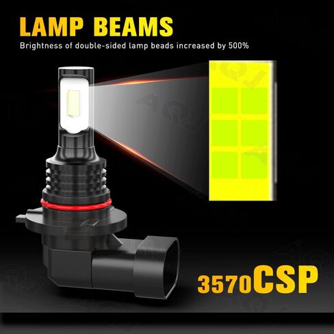 مجموعة لمبات الإضاءة LED Toyota Tundra 2000-2006، 4 قطع فائقة السطوع 6500K أبيض H4/9003 شعاع عالي منخفض و9005 مصابيح ضباب LED، Ip68، Plug-N-Play، مع مراوح in Kuwait