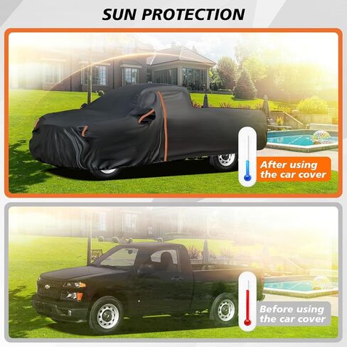 غطاء شاحنة مقاوم للماء لـ 2000-2006 Toyota Tundra Access Cab 6.2 "سرير - غطاء بيك اب خارجي مناسب لجميع الأحوال الجوية مع باب بسحاب وأشرطة مقاومة للرياح، حماية من الأشعة فوق البنفسجية من الشمس in Saudi Arabia