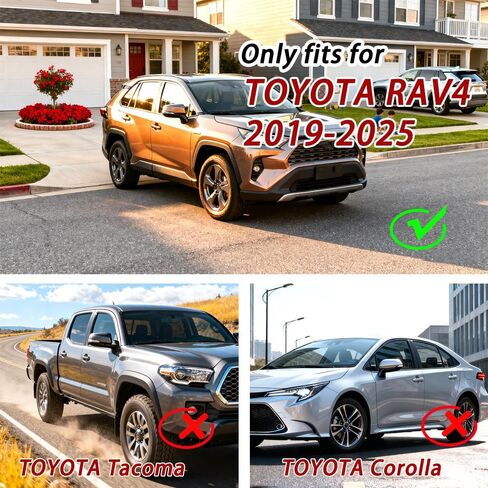 الأسهم الأمريكية 2 قطعة لوحة تشغيل ثابتة تناسب RAV4 RAV-4 2019 2020 2021 2022 2023 2024 2025 سلالم جانبية، شريط جانبي، سبائك ألومنيوم، أسود غير لامع مع حروف in Saudi Arabia