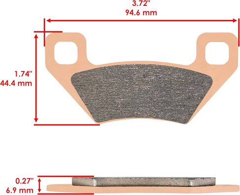 Caltric Rear Brake Pads Compatible with Arctic Cat 400 Fis Trv 2-Up 4X4 2005-2010 in Saudi Arabia