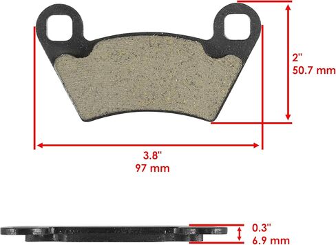 Caltric Rear Brake Pads Compatible with Polaris Ranger Xp 900 2013-2016 in Saudi Arabia