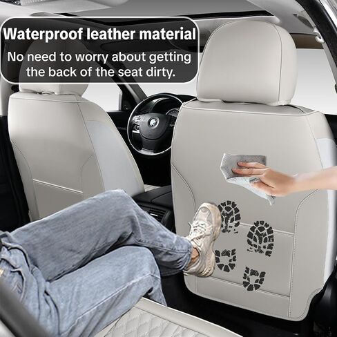 for Toyota Corolla 2000-2025 Car Seat Covers, Middle Gray Car Seat Covers, PU Leather, 5 Piece Full Set, with Lumbar Support, Waterproof, Beautify Interior in Saudi Arabia
