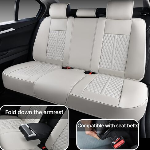 for Toyota Corolla 2000-2025 Car Seat Covers, Middle Gray Car Seat Covers, PU Leather, 5 Piece Full Set, with Lumbar Support, Waterproof, Beautify Interior in Saudi Arabia