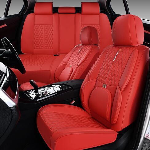 for Toyota Corolla 2000-2025 Car Seat Covers, Middle Gray Car Seat Covers, PU Leather, 5 Piece Full Set, with Lumbar Support, Waterproof, Beautify Interior in Saudi Arabia