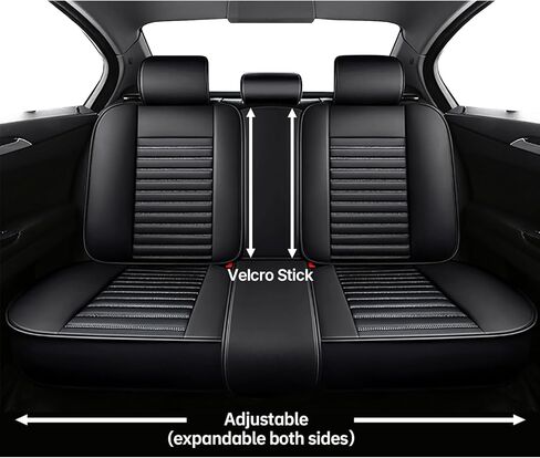 أغطية مقاعد فاخرة من جلد البولي يوريثان تناسب سيارات Ford F150 وTesla وToyota وSUVs - مجموعة كاملة مضادة للماء، متوافقة مع الوسائد الهوائية، تصميم ملتف 360 درجة in Kuwait