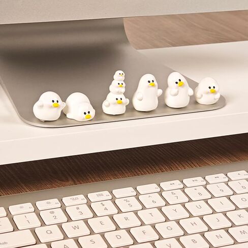 Cute Little Duck,6 Pcs Automotive Interior Decoration Accessories for Car Rearview Mirror and Dashboard,Cute Anime Decor for Home Garden Office,Car Decor for Women，Funny Ornament Gifts (xy-01) in Kuwait