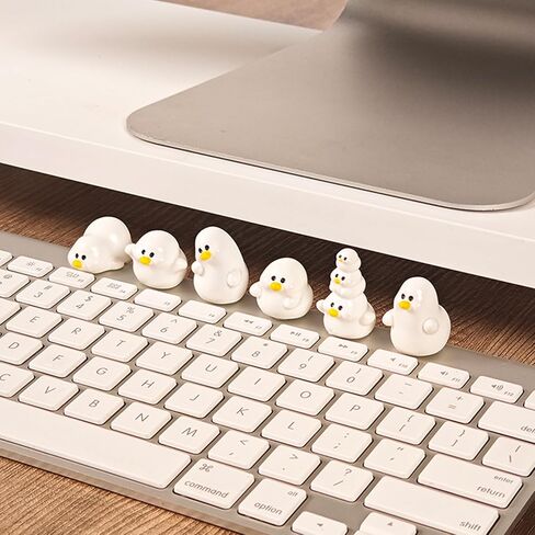 Cute Little Duck,6 Pcs Automotive Interior Decoration Accessories for Car Rearview Mirror and Dashboard,Cute Anime Decor for Home Garden Office,Car Decor for Women，Funny Ornament Gifts (xy-01) in Kuwait