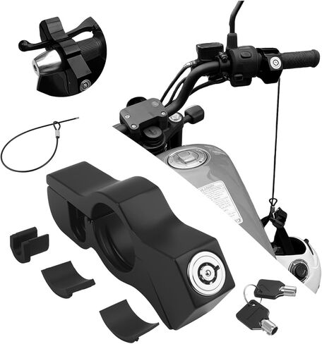 2-in-1 Motorcycle Locks Anti Theft & Motorcycle Helmet Lock,Heavy Duty Helmet Lock Motorcycles with Keys/Gaskets,Universal Motorcycles Anti Theft Locks for ATV/Bike/Scooter in Saudi Arabia
