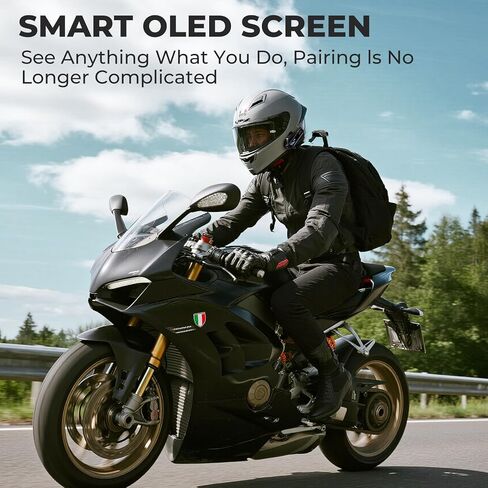 Motorcycle Helmet Bluetooth Headset, Motorcycle intercom, Multiple Communication Modes, Stereo Channels, Intelligent Noise Reduction, IPX6 Waterproof, Compatible with Various Helmets in Saudi Arabia