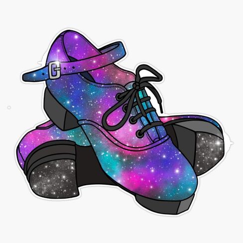 أحذية الرقص الأيرلندية - نجوم سباركلي - ملصق أحذية Galaxy Space Jig ملصق ممتص للصدمات من الفينيل مقاس 5 بوصات in Saudi Arabia