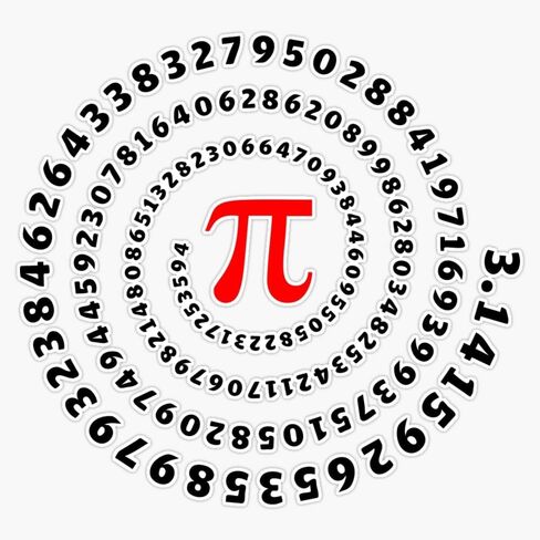 MAGNET Pi Ï€ Spiral Science Mathematics Math Irrational Number Sequence Magnetic Vinyl Sticker Decal Magnet 5" in Saudi Arabia