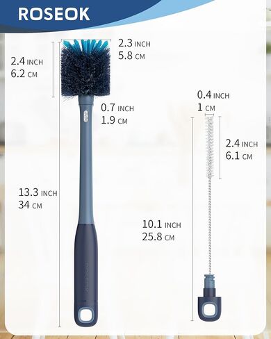 2in1 Long Handle Bottle Brush with Straw Brush for Cleaning Glass, Sports Bottle, Coffee Mug,1 Pack in Saudi Arabia