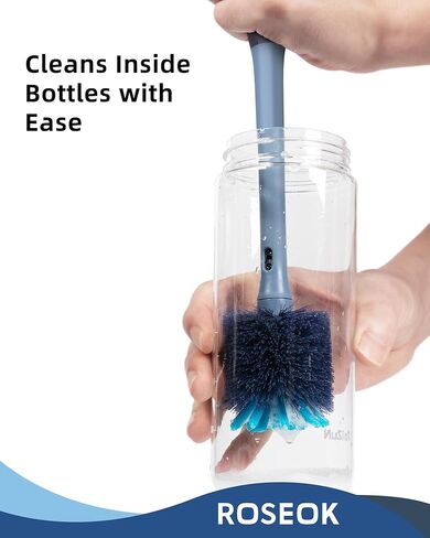 2in1 Long Handle Bottle Brush with Straw Brush for Cleaning Glass, Sports Bottle, Coffee Mug,1 Pack in Saudi Arabia