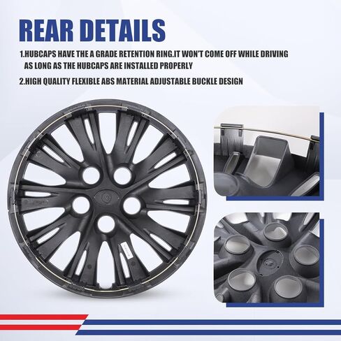 16 Inch Hubcaps Set of 4 Silver Lacquer Wheel Rims Cover for Toyota Camry 2012 2013 2014, R16 Wheels Covers for Toyota Camry Hybrid 2012-2014 Hub Caps Snap On Installation(16-Inch) in Saudi Arabia