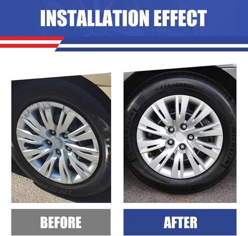 16 Inch Hubcaps Set of 4 Silver Lacquer Wheel Rims Cover for Toyota Camry 2012 2013 2014, R16 Wheels Covers for Toyota Camry Hybrid 2012-2014 Hub Caps Snap On Installation(16-Inch) in Saudi Arabia