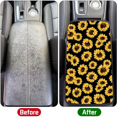 BAOZOON 3 Pcs Sublimation Auto Center Console Armrest Cover Blanks Car Center Console Cushion Pad Seat Box Cover Protector Neoprene Car Armrest Pad for Car Seat Handrail Box in Kuwait