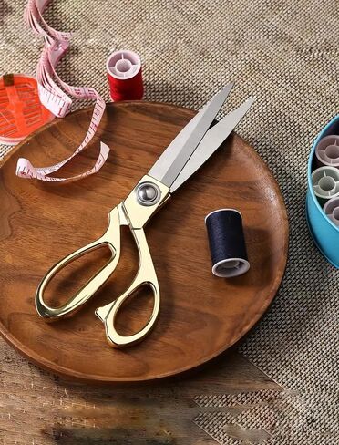 1 PC Fabric Scissors Stainless Steel Sharp Professional Suitable for Tailor Clothing Heavy Duty Scissors,Brown in Saudi Arabia