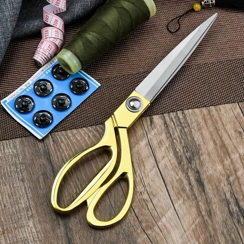 1 PC Fabric Scissors Stainless Steel Sharp Professional Suitable for Tailor Clothing Heavy Duty Scissors,Brown in Saudi Arabia