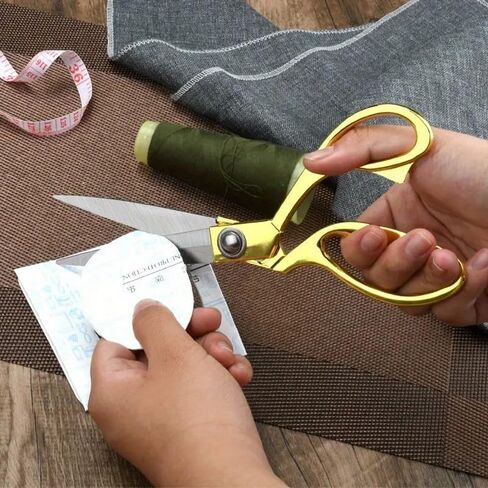 1 PC Fabric Scissors Stainless Steel Sharp Professional Suitable for Tailor Clothing Heavy Duty Scissors,Brown in Saudi Arabia