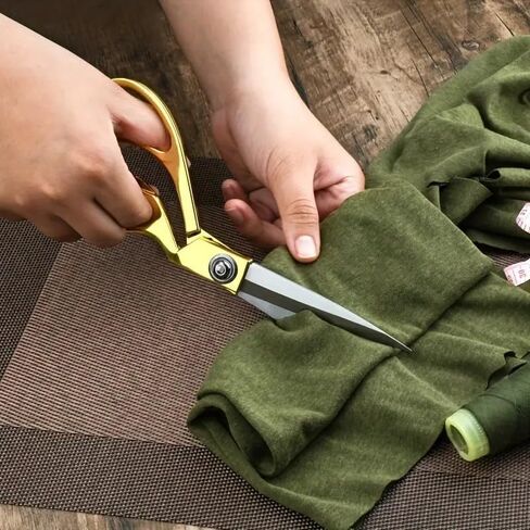 1 PC Fabric Scissors Stainless Steel Sharp Professional Suitable for Tailor Clothing Heavy Duty Scissors,Brown in Saudi Arabia