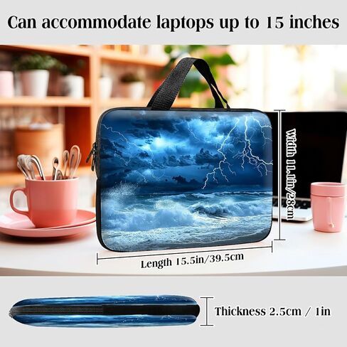 حقيبة كمبيوتر محمول لطيفة على شكل قطة مع Galaxy مقاس 13-14 بوصة مع مقبض للكمبيوتر المحمول وحقيبة كمبيوتر محمول متينة للسفر متوافقة مع أجهزة الكمبيوتر المحمول in Kuwait