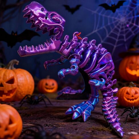 Halloween Figurine, 3D Printed Dinosaur Ornament with Movable Joints, Creepy Decorative Prop for Festival Parties and Cosplay Displays in Saudi Arabia