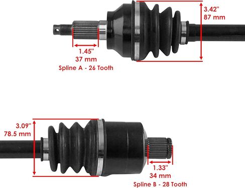 Caltric Front Left Or Right CV Axle Compatible with Polaris General 1000 Deluxe 2020 / General XP 1000 2021-2023 / General XP 4 1000 2021-2023 1334269 in Saudi Arabia