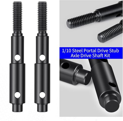 RCLIONS Brass Extended +10mm Wheel Hubs Hex with Steel Stub Axle for Redcat Ascent 1/10th RC Crawler Car Upgrades Parts in Saudi Arabia