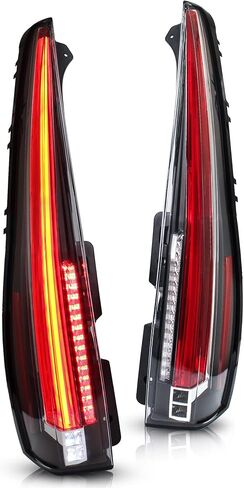 YUANZHENG Full LED Tail Lights Assembly for [Cadillac Escalade 3rd Gen SUV 2007 2008 2009 2010 2011 2012 2013 2014] Rear Lamp with Red Turn Signal, YAB-KLD-0156C (smoke) in Saudi Arabia