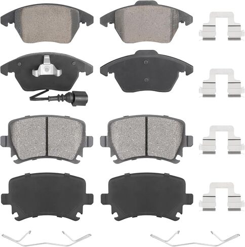 مجموعة مكابح سيراميك أمامية وخلفية لسيارة VW لـ Passat/Rabbit 2006-2009، لـ Jetta، لـ EOS، لـ GTI، لـ CC، لـ Golf لـ Audi A3/TT 8 قطعة in Saudi Arabia