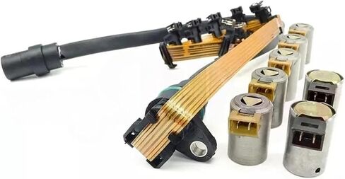 طقم الملف اللولبي ناقل الحركة 01M O1M متوافق مع VW Golf Jetta Beetle Passat TCC/EPC صمام الملف اللولبي Audi A3 A4 A6 للمقعد (الحزام الداخلي) in Kuwait