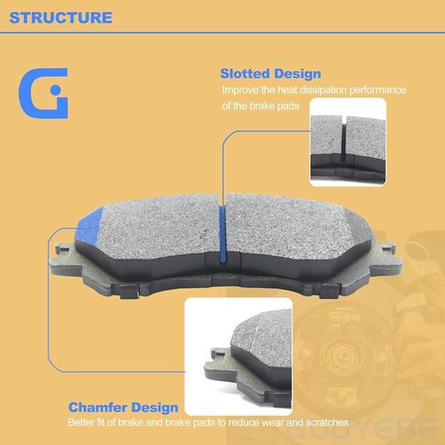 4 PCS Brake Pads Front Set,For Nissan 2014-2019 Rogue 2 Rows of Seats, D1737 in Saudi Arabia
