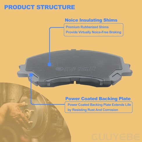 4 PCS Brake Pads Front Set,For Nissan 2014-2019 Rogue 2 Rows of Seats, D1737 in Saudi Arabia