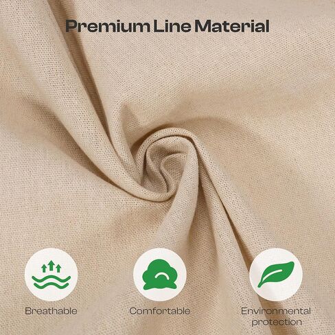 Caydo Creamy White Linen Needlework Fabric, 19 by 62 Inch Embroidery Linen for Sewing Clothing and Handicraft Production in Saudi Arabia
