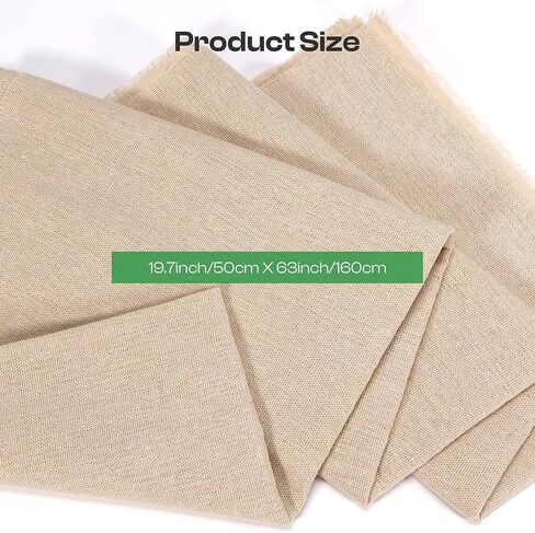 Caydo Creamy White Linen Needlework Fabric, 19 by 62 Inch Embroidery Linen for Sewing Clothing and Handicraft Production in Saudi Arabia
