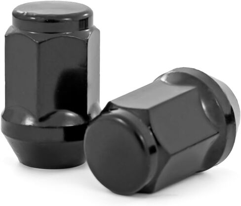 Rough Country 16-Piece Lug Nut Set - M10x1.25, Bulge Acorn Style, Black, Fits Most Aftermarket Wheels in Saudi Arabia