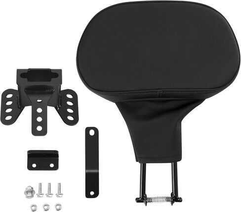 XFMT-moto-part XFMT Detachable Quick Release Adjustable Plug-in Driver Rider Backrest Pad For Harley Davidson Touring Road King CVO 2009-2020, Black #3, RP520601 in Saudi Arabia
