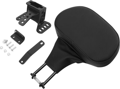 XFMT-moto-part XFMT Detachable Quick Release Adjustable Plug-in Driver Rider Backrest Pad For Harley Davidson Touring Road King CVO 2009-2020, Black #3, RP520601 in Saudi Arabia