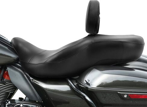 XFMT-moto-part XFMT Detachable Quick Release Adjustable Plug-in Driver Rider Backrest Pad For Harley Davidson Touring Road King CVO 2009-2020, Black #3, RP520601 in Saudi Arabia