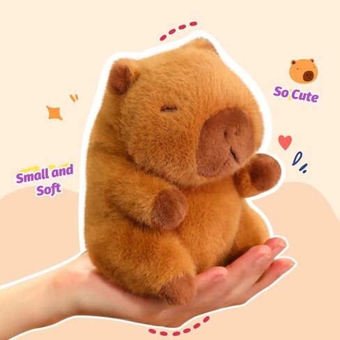 Ditucu Capybara Stuffed Animals Cute Soft Plush Doll Small Capibara Plushies Toys Gifts for Kids Brown 5 inch in Saudi Arabia