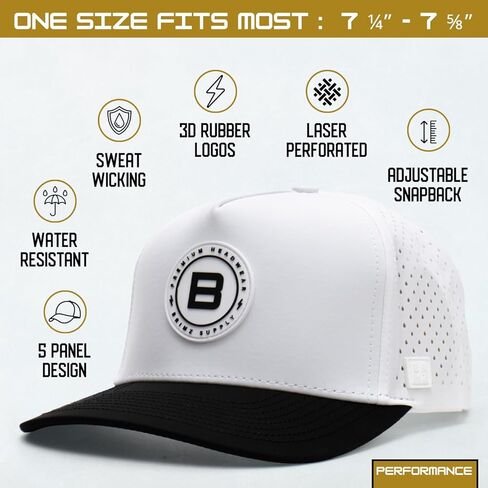 BRIMZ Outdoor Performance Hat - Water & Sweat Resistant Hats - Breathable & Moisture-Wicking Snapback in Saudi Arabia