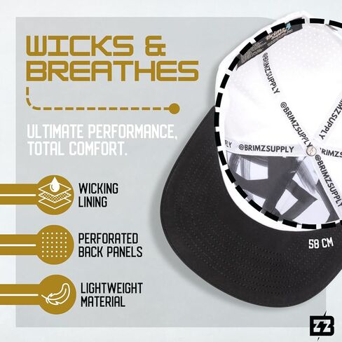BRIMZ Outdoor Performance Hat - Water & Sweat Resistant Hats - Breathable & Moisture-Wicking Snapback in Saudi Arabia
