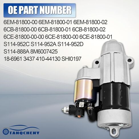 6CB-81800-00 Starter Motor Fits for Yamaha Outboard 75HP 90HP 150HP F115B 115HP 130HP 150HP 175HP 200HP 225HP 250HP 300HP 6EM-81800-00 6EM-81800-01 6EM-81800-00 6CB-81800-02 6CE-81800-00 in Kuwait