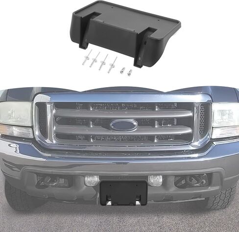 RT-TCZ حامل لوحة الترخيص الجبهة إطار لوحة الرخصة جبل قوس الملحقات لفورد F250/F350/F450/F550 2023 2024 2025 in Saudi Arabia