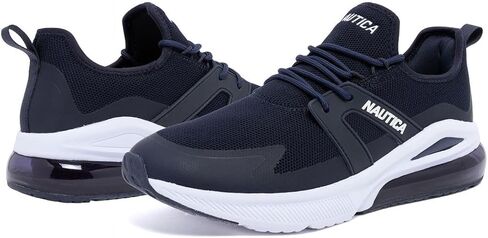 Nautica Men's Sneakers - Air Cushion Lace-Up Running Shoe - Lightweight and Comfortable Athletic Footwear for Everyday Wear and Fitness Training in Saudi Arabia
