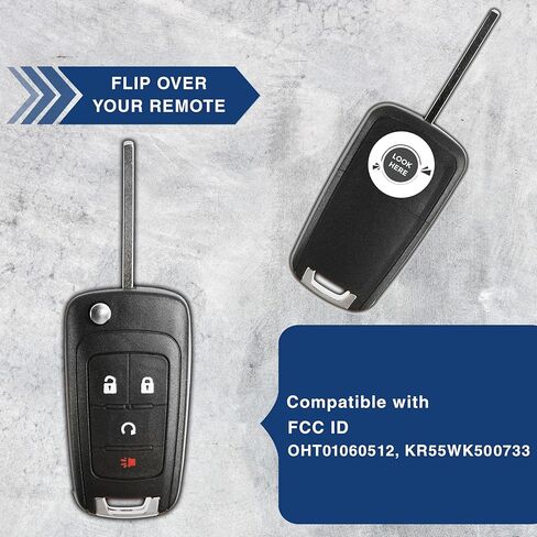 Remote Start Key Fob Shell Flip Case for Chevrolet Trax Buick Encore (KR55WK500733, 13501916) in Saudi Arabia