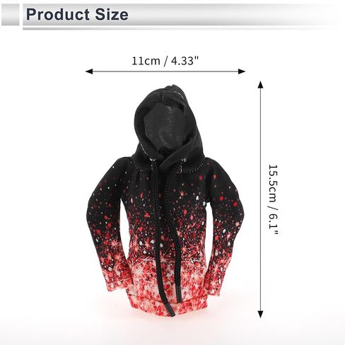 1 Pc Universal Gear Shift Knob Cover Automotive Manual Stick Shifting Handle Protector Flower Hoodie Style Black,Red Polyester in Saudi Arabia